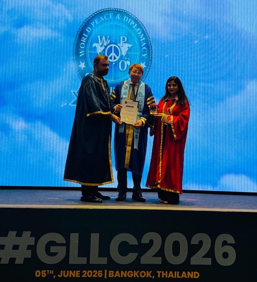 Accorded with the Global Peace Awards